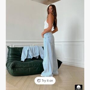 WeWoreWhat Denim Straight Leg Super Light NWT